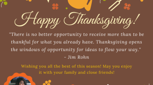 At Thanksgiving – What Are You Thankful For?